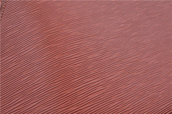 Authentic Louis Vuitton Epi Duplex Shoulder Tote Bag Brown M52423 LV J8330