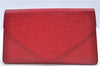 Authentic Louis Vuitton Epi Arts Deco Clutch Bag Red M52637 LV J8370