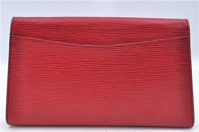 Authentic Louis Vuitton Epi Arts Deco Clutch Bag Red M52637 LV J8370