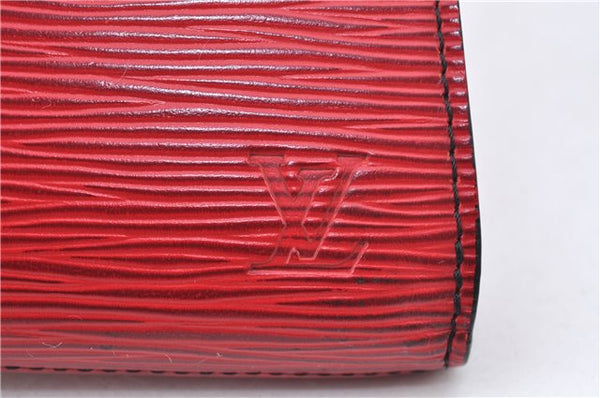 Authentic Louis Vuitton Epi Arts Deco Clutch Bag Red M52637 LV J8370