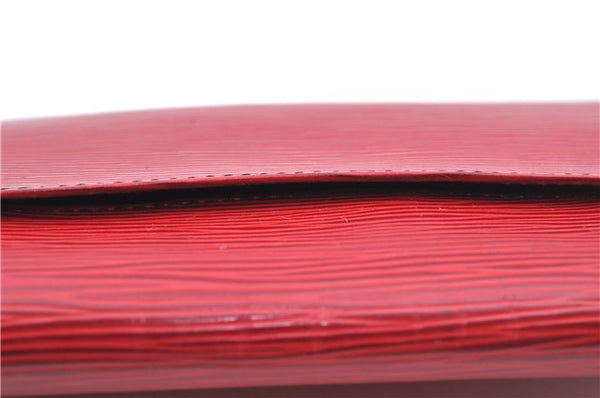 Authentic Louis Vuitton Epi Arts Deco Clutch Bag Red M52637 LV J8370