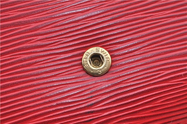 Authentic Louis Vuitton Epi Arts Deco Clutch Bag Red M52637 LV J8370