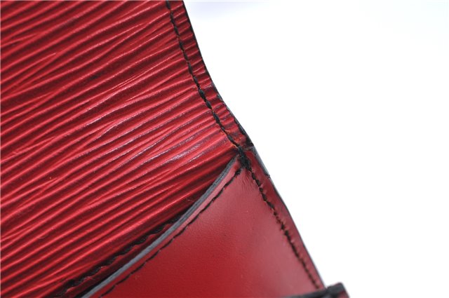 Authentic Louis Vuitton Epi Arts Deco Clutch Bag Red M52637 LV J8370