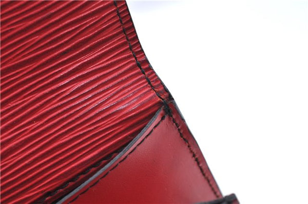 Authentic Louis Vuitton Epi Arts Deco Clutch Bag Red M52637 LV J8370