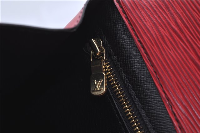 Authentic Louis Vuitton Epi Arts Deco Clutch Bag Red M52637 LV J8370