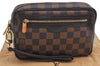 Authentic Louis Vuitton Damier Pochette Billets Macao Clutch Bag N61739 LV J8371