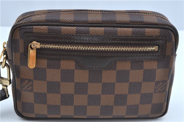 Authentic Louis Vuitton Damier Pochette Billets Macao Clutch Bag N61739 LV J8371