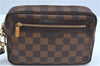 Authentic Louis Vuitton Damier Pochette Billets Macao Clutch Bag N61739 LV J8371
