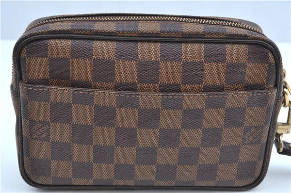 Authentic Louis Vuitton Damier Pochette Billets Macao Clutch Bag N61739 LV J8371
