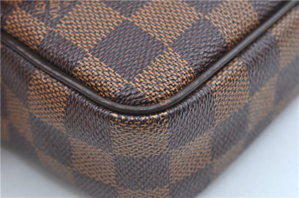 Authentic Louis Vuitton Damier Pochette Billets Macao Clutch Bag N61739 LV J8371