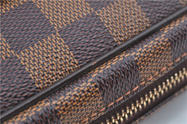 Authentic Louis Vuitton Damier Pochette Billets Macao Clutch Bag N61739 LV J8371