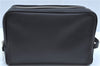 Authentic GUCCI Clutch Hand Bag Purse Leather 0141130 Black J8377