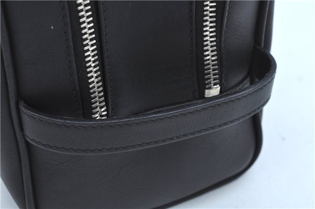 Authentic GUCCI Clutch Hand Bag Purse Leather 0141130 Black J8377