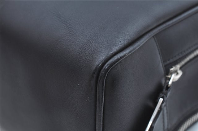 Authentic GUCCI Clutch Hand Bag Purse Leather 0141130 Black J8377