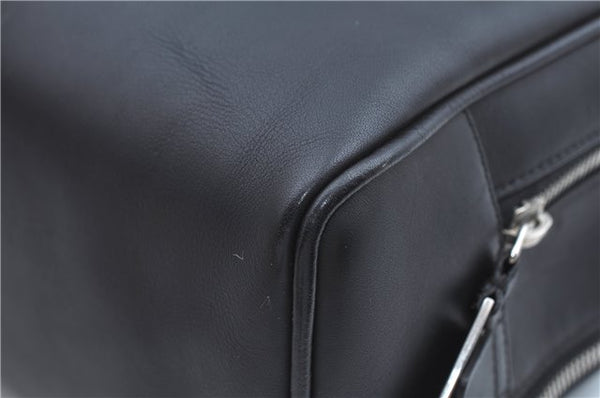 Authentic GUCCI Clutch Hand Bag Purse Leather 0141130 Black J8377