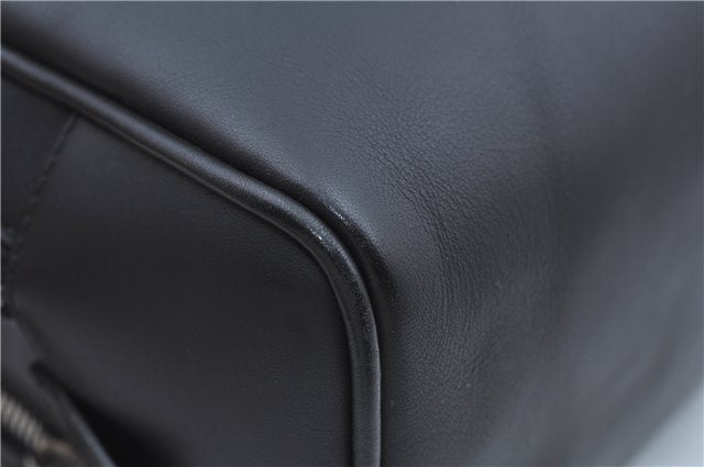 Authentic GUCCI Clutch Hand Bag Purse Leather 0141130 Black J8377