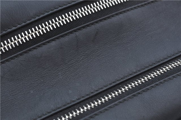 Authentic GUCCI Clutch Hand Bag Purse Leather 0141130 Black J8377