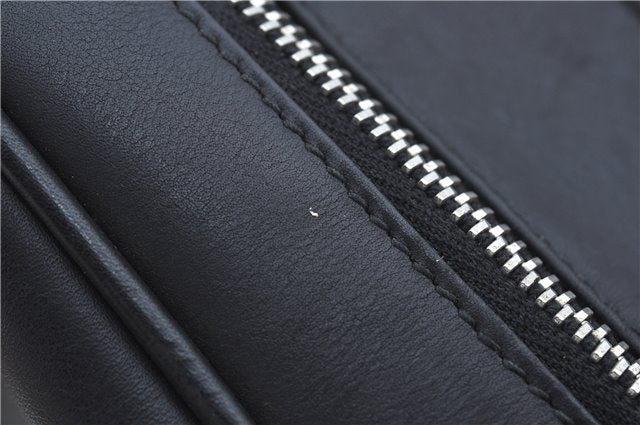 Authentic GUCCI Clutch Hand Bag Purse Leather 0141130 Black J8377