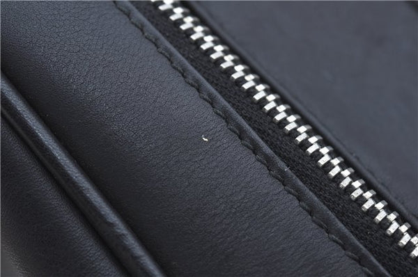 Authentic GUCCI Clutch Hand Bag Purse Leather 0141130 Black J8377