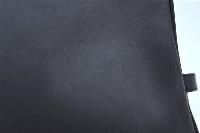 Authentic GUCCI Clutch Hand Bag Purse Leather 0141130 Black J8377