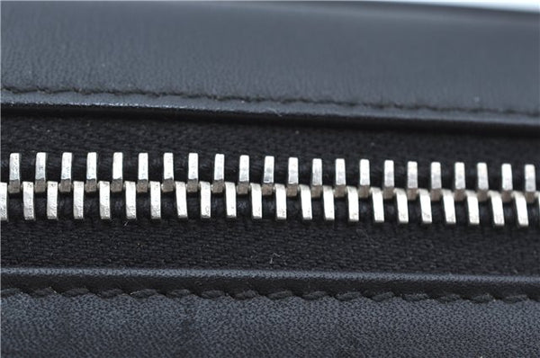 Authentic GUCCI Clutch Hand Bag Purse Leather 0141130 Black J8377