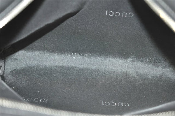 Authentic GUCCI Clutch Hand Bag Purse Leather 0141130 Black J8377