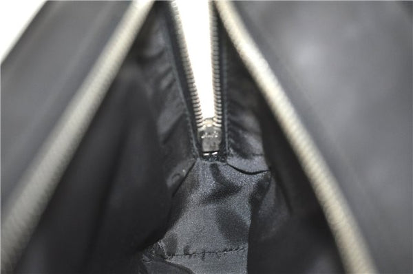 Authentic GUCCI Clutch Hand Bag Purse Leather 0141130 Black J8377