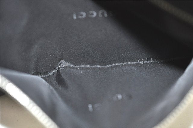 Authentic GUCCI Clutch Hand Bag Purse Leather 0141130 Black J8377