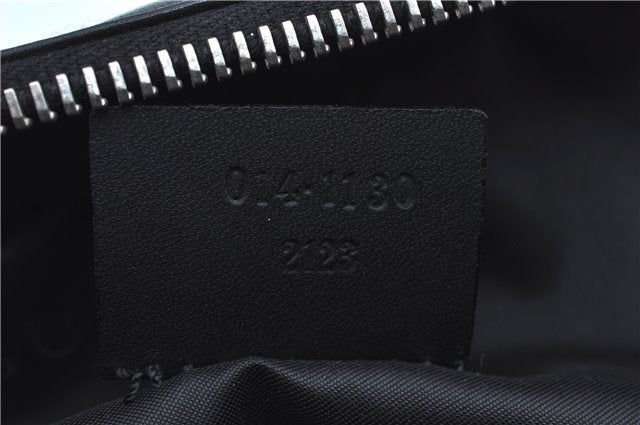 Authentic GUCCI Clutch Hand Bag Purse Leather 0141130 Black J8377