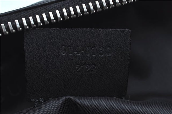 Authentic GUCCI Clutch Hand Bag Purse Leather 0141130 Black J8377