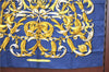 Authentic HERMES Carre 90 Scarf "LE MORS "A LA CONETABLE" Silk Navy J8399