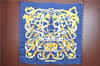 Authentic HERMES Carre 90 Scarf "LE MORS "A LA CONETABLE" Silk Navy J8399