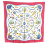 Authentic HERMES Carre 90 Scarf "Qu' importe le flacon" Silk Red White J8400