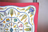 Authentic HERMES Carre 90 Scarf "Qu' importe le flacon" Silk Red White J8400