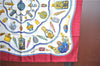 Authentic HERMES Carre 90 Scarf "Qu' importe le flacon" Silk Red White J8400