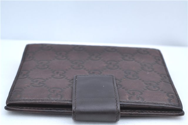 Authentic GUCCI Guccissima Agenda Notebook Cover Leather 115240 Brown J8413