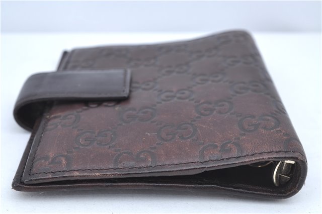 Authentic GUCCI Guccissima Agenda Notebook Cover Leather 115240 Brown J8413
