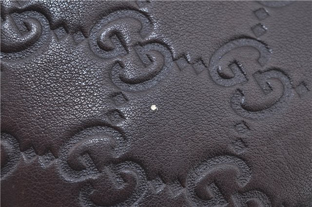 Authentic GUCCI Guccissima Agenda Notebook Cover Leather 115240 Brown J8413