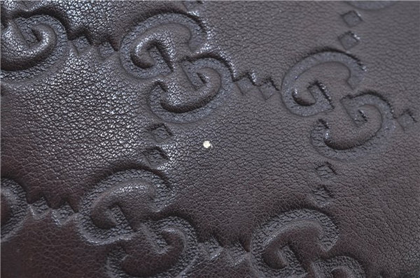 Authentic GUCCI Guccissima Agenda Notebook Cover Leather 115240 Brown J8413