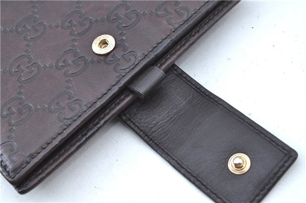 Authentic GUCCI Guccissima Agenda Notebook Cover Leather 115240 Brown J8413