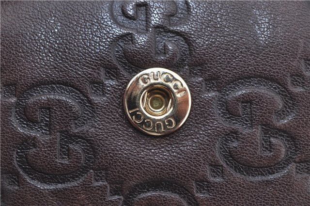 Authentic GUCCI Guccissima Agenda Notebook Cover Leather 115240 Brown J8413