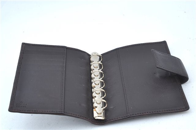 Authentic GUCCI Guccissima Agenda Notebook Cover Leather 115240 Brown J8413