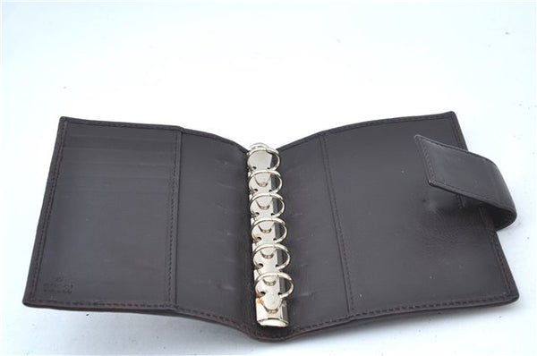 Authentic GUCCI Guccissima Agenda Notebook Cover Leather 115240 Brown J8413