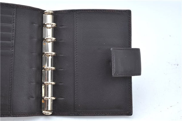 Authentic GUCCI Guccissima Agenda Notebook Cover Leather 115240 Brown J8413