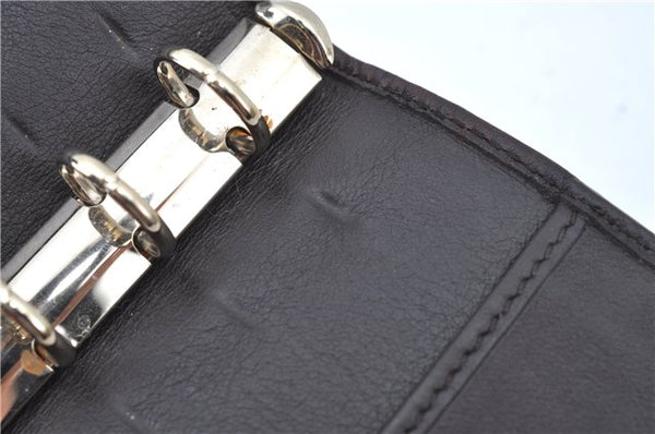 Authentic GUCCI Guccissima Agenda Notebook Cover Leather 115240 Brown J8413
