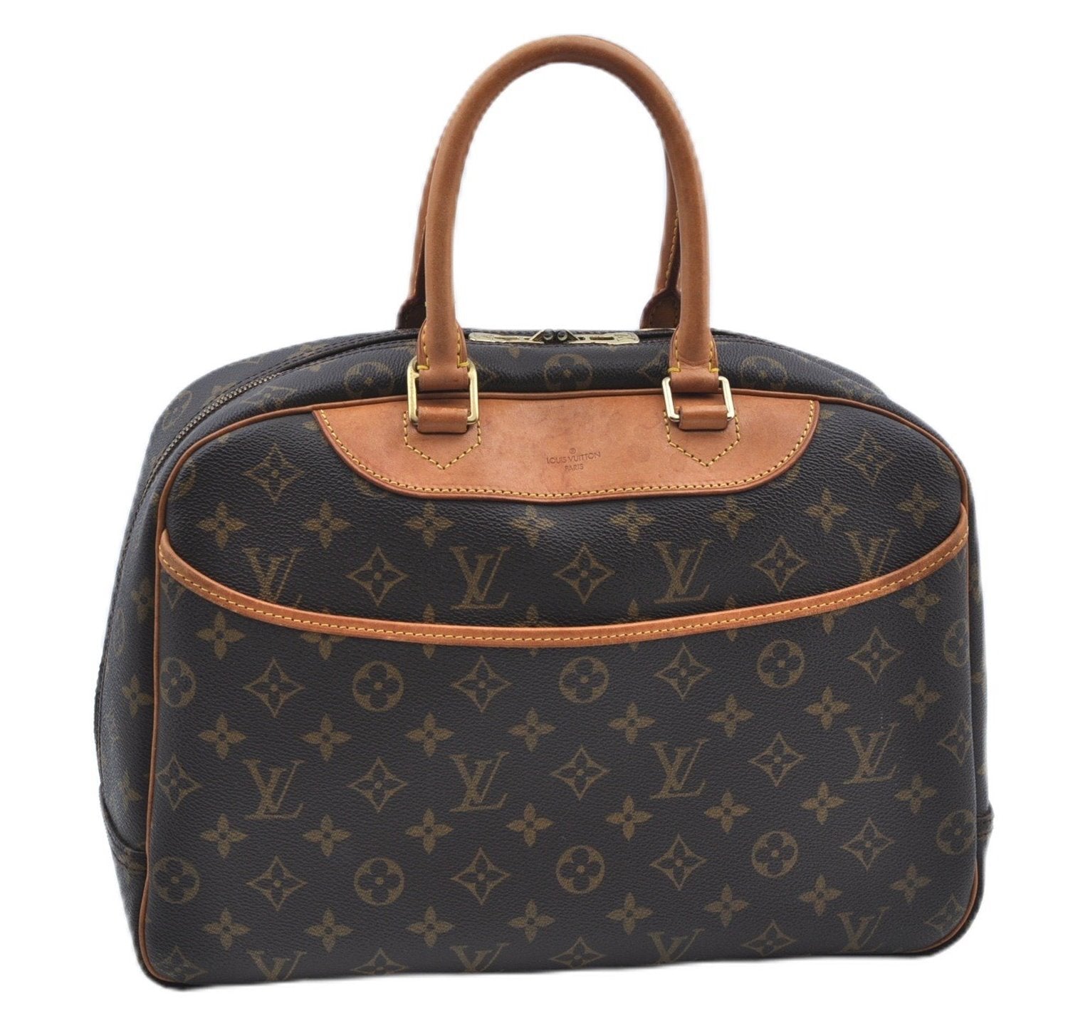 Authentic Louis Vuitton Monogram Deauville Hand Bag M47270 LV J8422