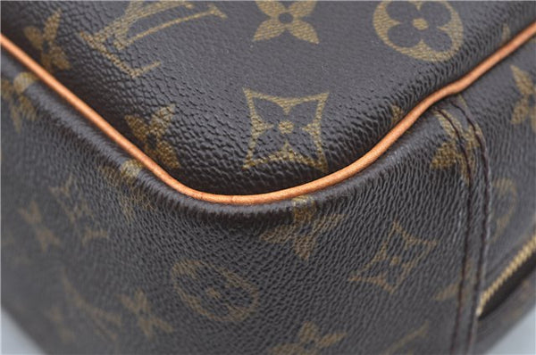 Authentic Louis Vuitton Monogram Deauville Hand Bag M47270 LV J8422