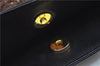 Authentic BURBERRY Vintage Wool Enamel Hand Bag Purse Brown J8429