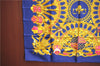 Authentic HERMES Carre 90 Scarf "BRITISH HERALDRY" Silk Blue Gold J8437