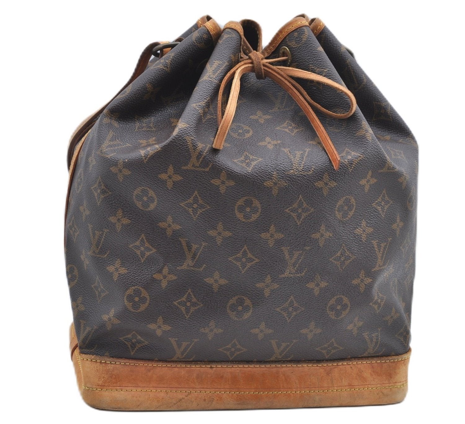 Authentic Louis Vuitton Monogram Noe Shoulder Drawstring Bag M42224 LV J8484